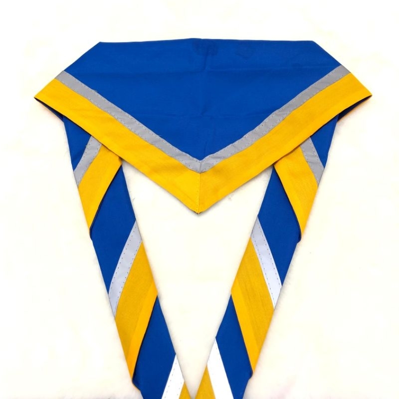 Syal Scraf polos varian biru bahan katun jumping menyala dalam gelap