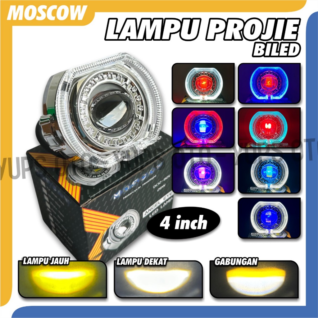 LAMPU TEMBAK PROJIE BILED DEVIL EYE 4INCH PROJIE BILLED + RING SHROUD DEVIL / DEMON EYE PREMIUM ORIG
