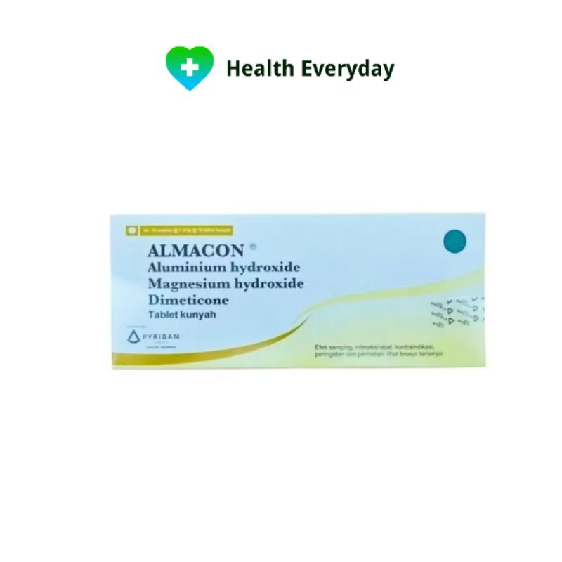 Almacon Tablet Kunyah , Obat Maag Tablet Kunyah 100s