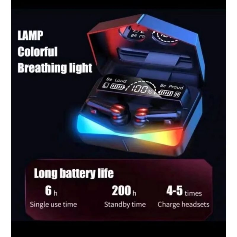 M28 - HEADSET BLUETOOTH WIRELESS TWS M28 LIGHT GAMING LOW DELAY