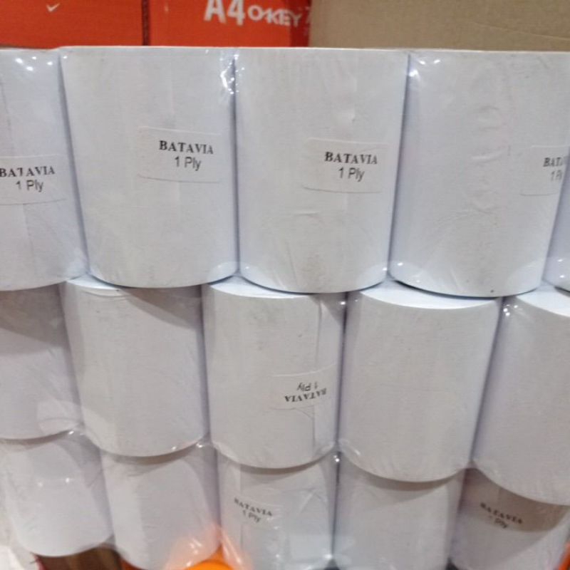 

kertas kasir 1play ukuran 75x65 (1pack isi 10pcs)register roll 1play