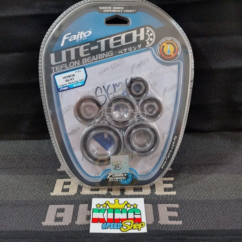BEARING KRUK AS FAITO LITE - TECH LAHER KRUK AS FULL SET BUAT HONDA BEAT KARBU / SCOOPY KARBU / BEAT