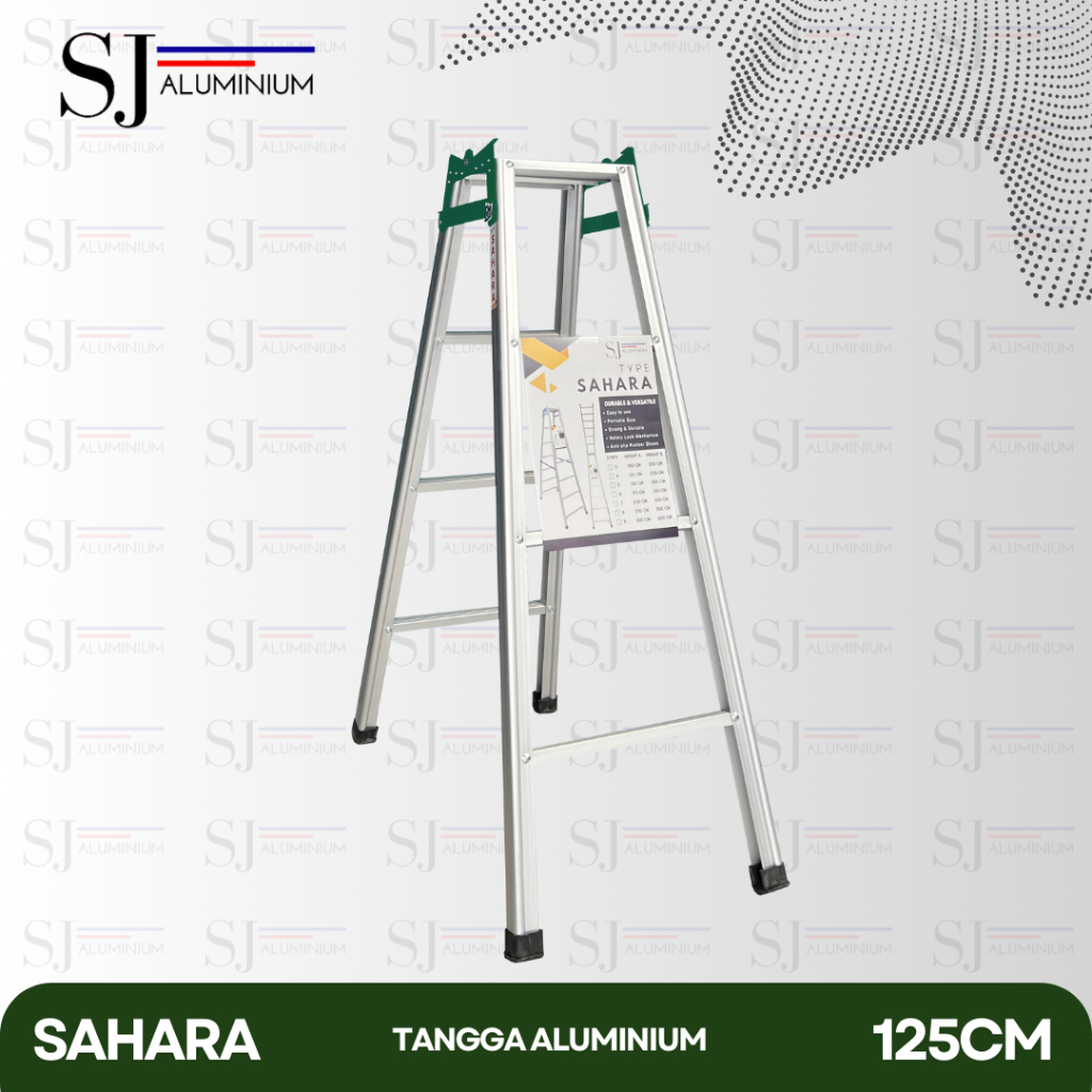 Tangga Aluminium SAHARA - Tangga Lipat Aluminium / Tangga Multifungsi JUMBO - 125 CM / 1,25 M / Hija