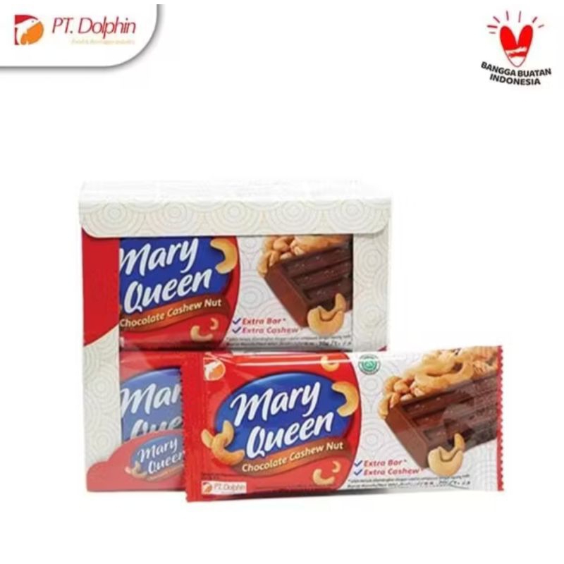 

mary queen chocolate cashew nut | box isi 12 pcs kombinasi coklat dan kacang mente