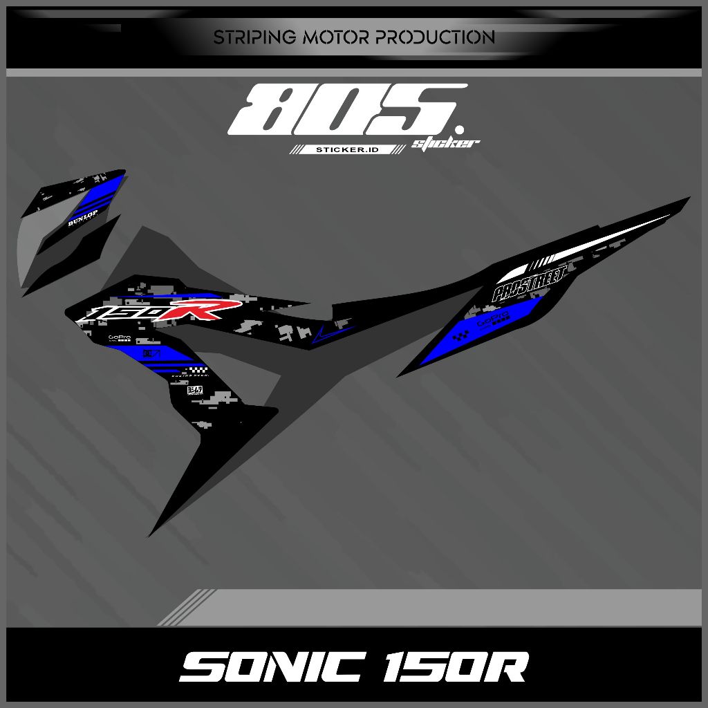 STRIPING STIKER HONDA SONIC150R - STIKER VARIASI SONIC150R - STRIPING MOTOR SONIC GRAFIS KEREN