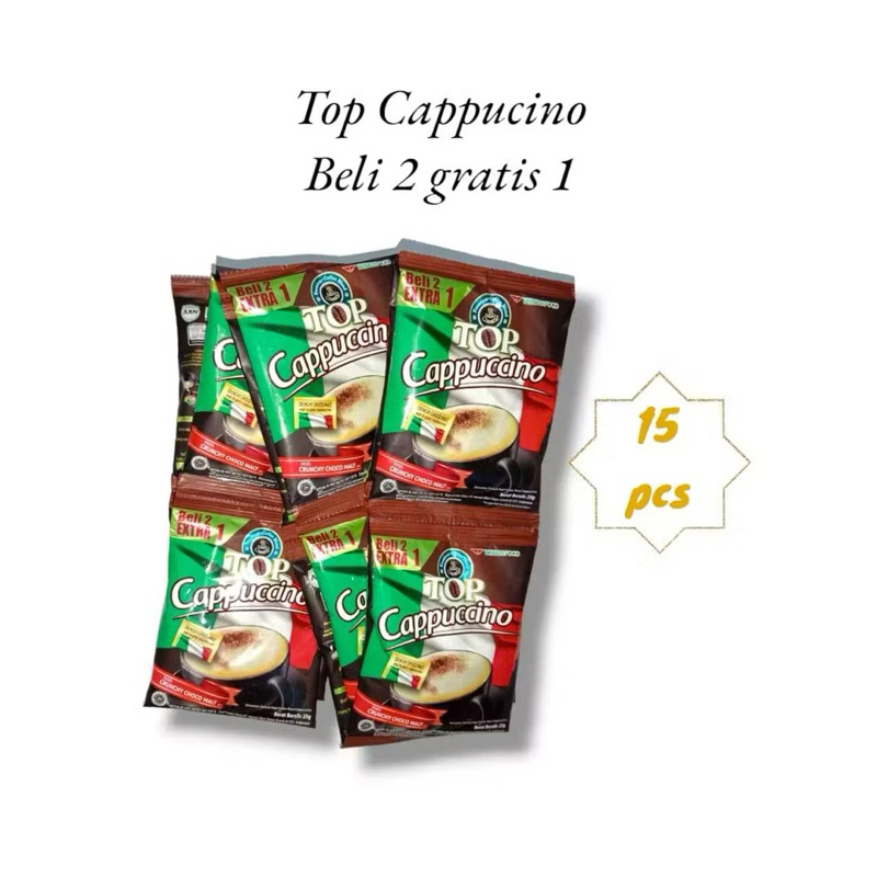 

Top cappucino 1 renceng isi 15 / kopi kapucino sachet