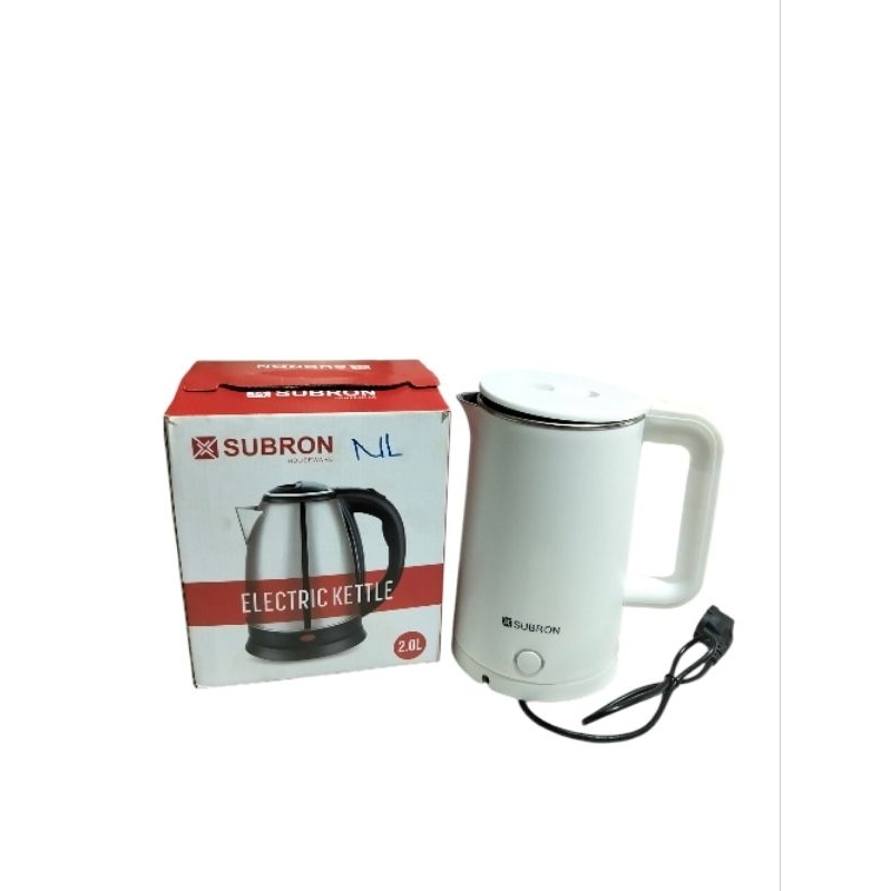 Teko Listrik Subron warna putih / white Kettle 2.3 Liter/Teko Pemanas Air/Poci Listrik
