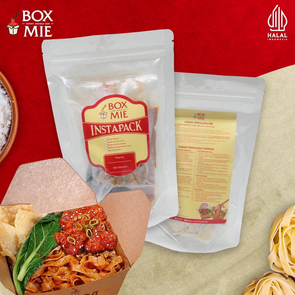 

BOXMIE InstaPack Bakmi Frozen - Chili Oil Chicken Karage