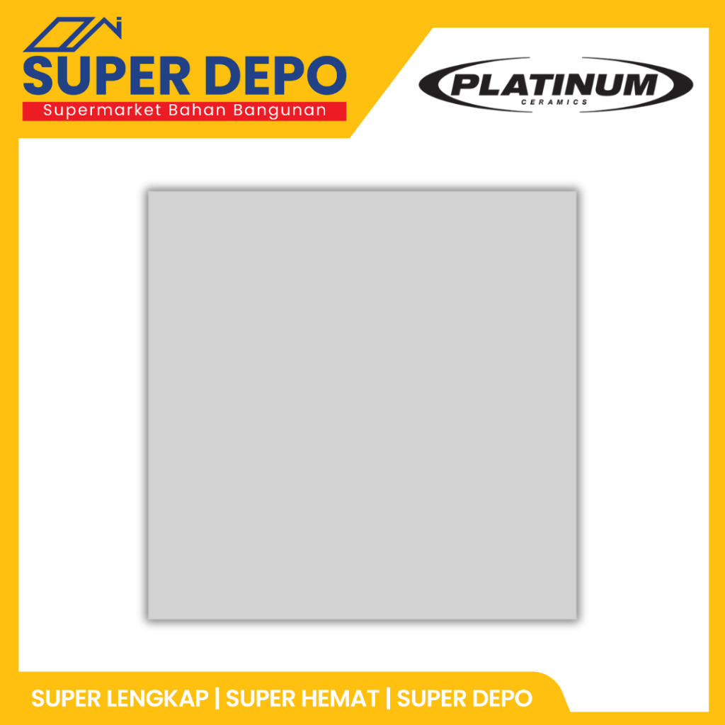 KERAMIK LANTAI PLATINUM 60X60 CM - SALSA GREY GLOSSY REC