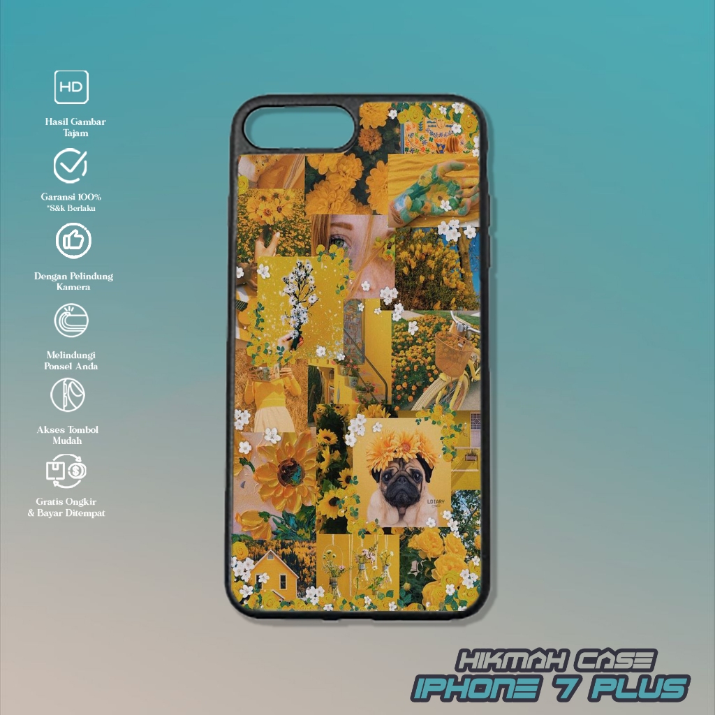 Case Iphone 7 Plus - Casing Hp Iphone 7 Plus - Motif ( YELLOW ) - Silikon Hp Iphone 7 Plus - Softcas