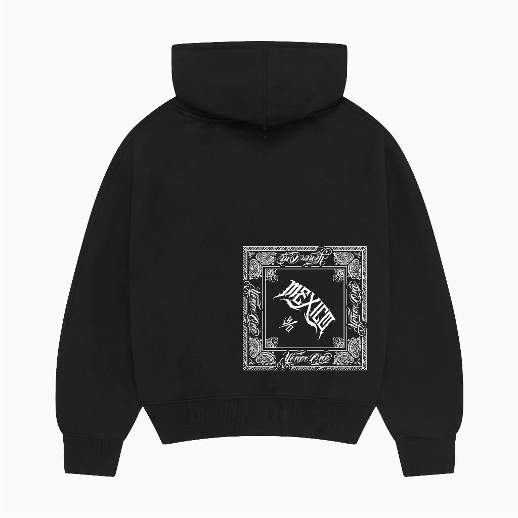 VERTENOIRE | HOODIE PRIA DISTRO OVERSIZE HITAM | SWEATER PULLOVER MEXICO BANDANA