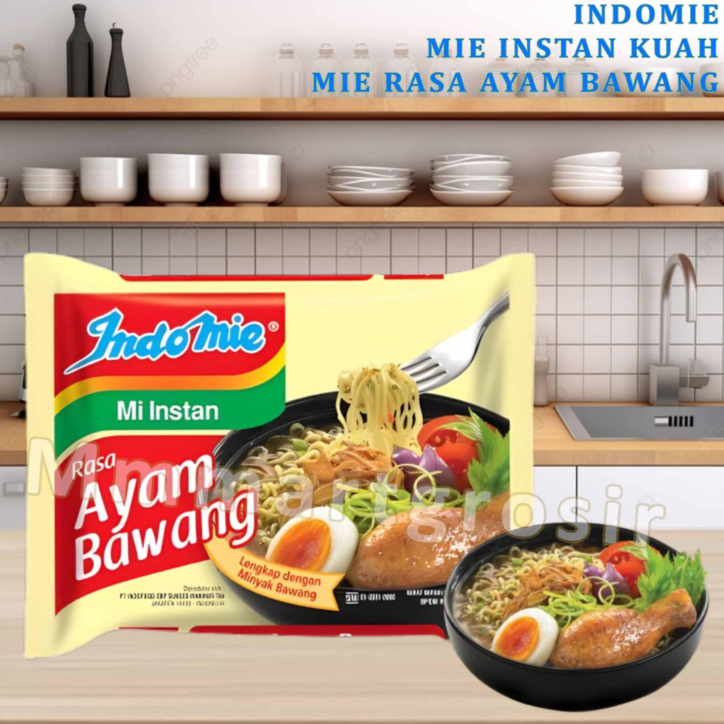 

Indomie / Mie Kuah Instan / Mie Kuah Rasa Ayam Bawang / 69gr
