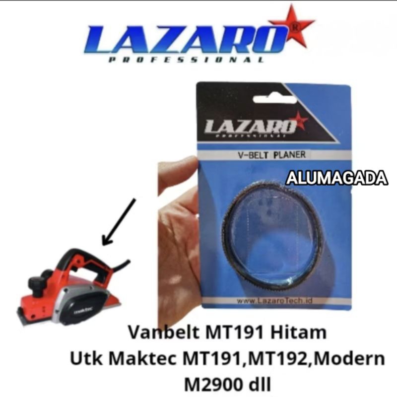 ALUMAGADA VANBELT MT191 HITAM LAZARO/VANBELT MESIN SERUT KAYU PLANER UNTUK MAKTEC MT191, MT192, MODE