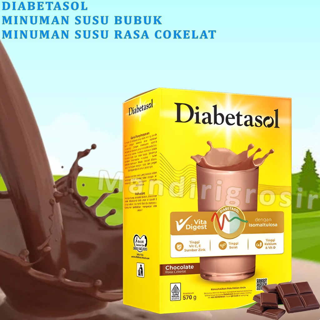 

Minuman Susu Bubuk Dewasa * Diabetasol * Minuman Susu Rasa Cokelat * 570gr