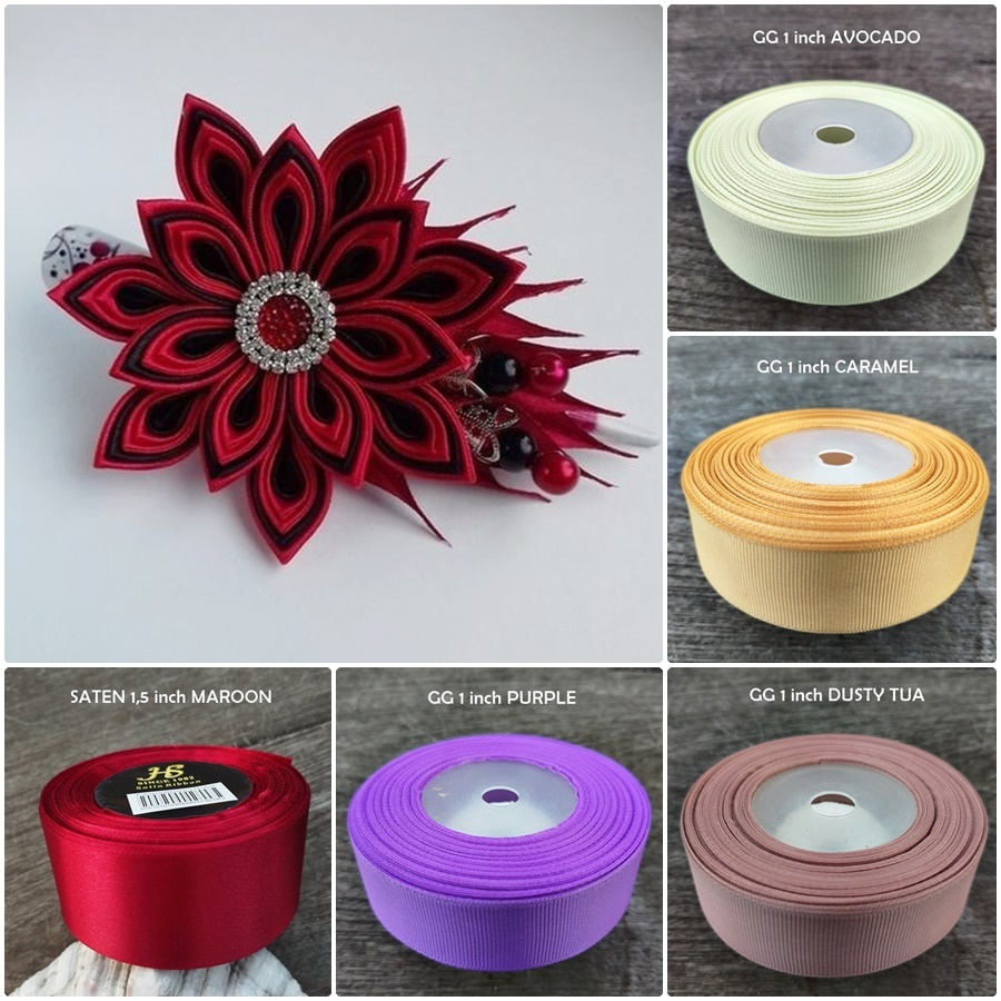 

PITA-100 : Pita Saten Grosgrain Spesial Merk HS, Victory
