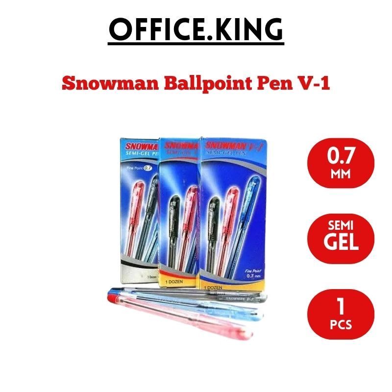 

SNOWMAN PULPEN BALL PEN-V1 Ballpoint Bolpen