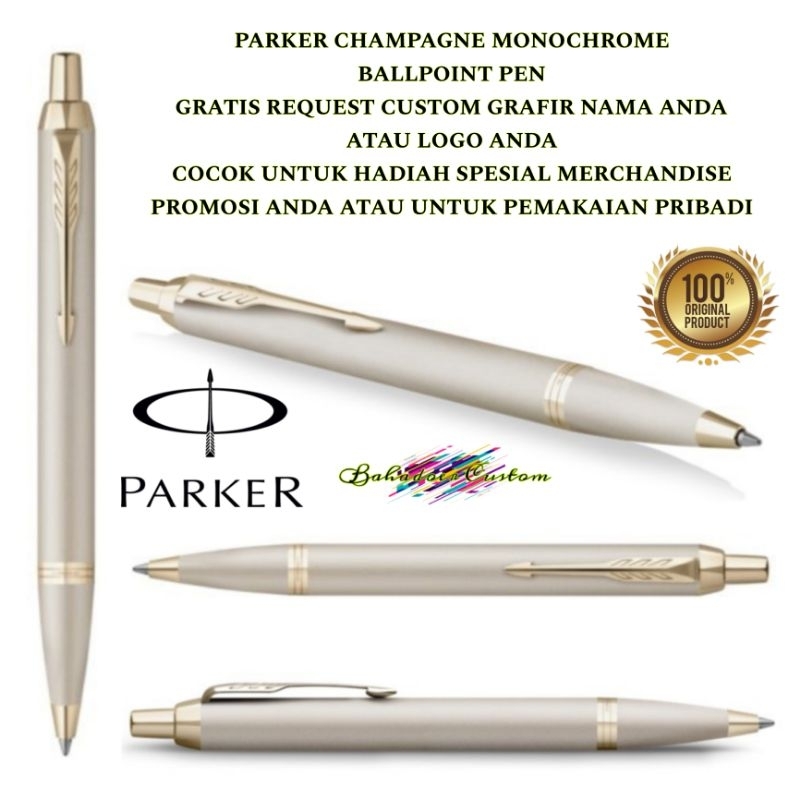 

PULPEN PARKER ORIGINAL NEW IM MONOCHROME PROFESIONAL RARE ITEM LIMITED BALLPOINT PEN GRATIS REQUEST CUSTOM GRAFIR NAMA ANDA ATAU LOGO ANDA COCOK UNTUK PEMAKAIAN PRIBADI ATAU UNTUK HADIAH SPESIAL MERCHANDISE PROMOSI ANDA