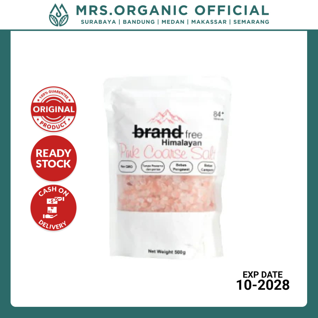 

Garam Himalaya HALAL Original Premium Pink Coarse Himalayan Salt 500 Gr - Garam Kasar Himalaya Non GMO Tanpa Pewarna Perisa Pengawet Support Marinasi & SPA