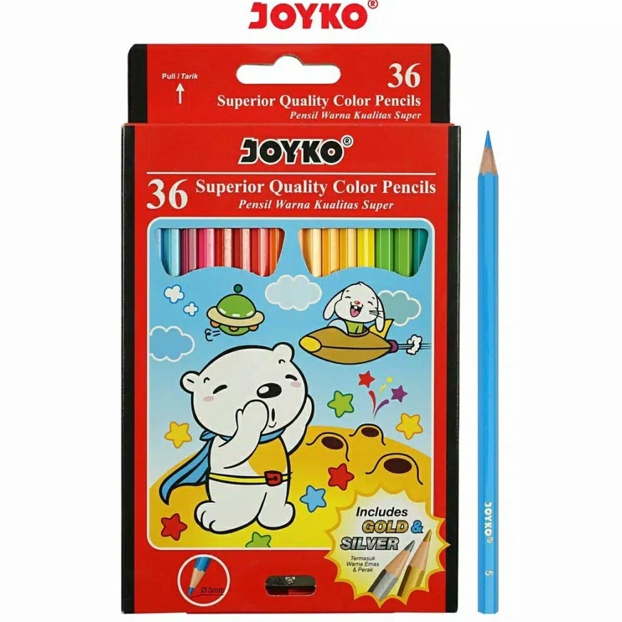 

KODE C47C Pensil Warna Joyko Superior 36 Warna CP36PB Colour Pencil