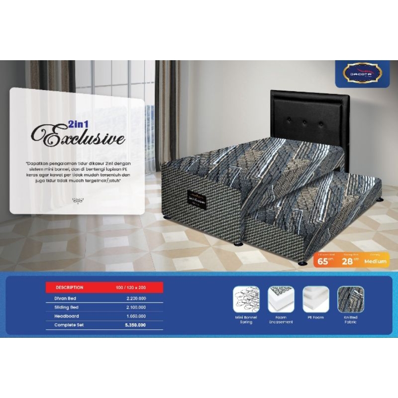 Bed dorong Dakota Exclusive 4kaki