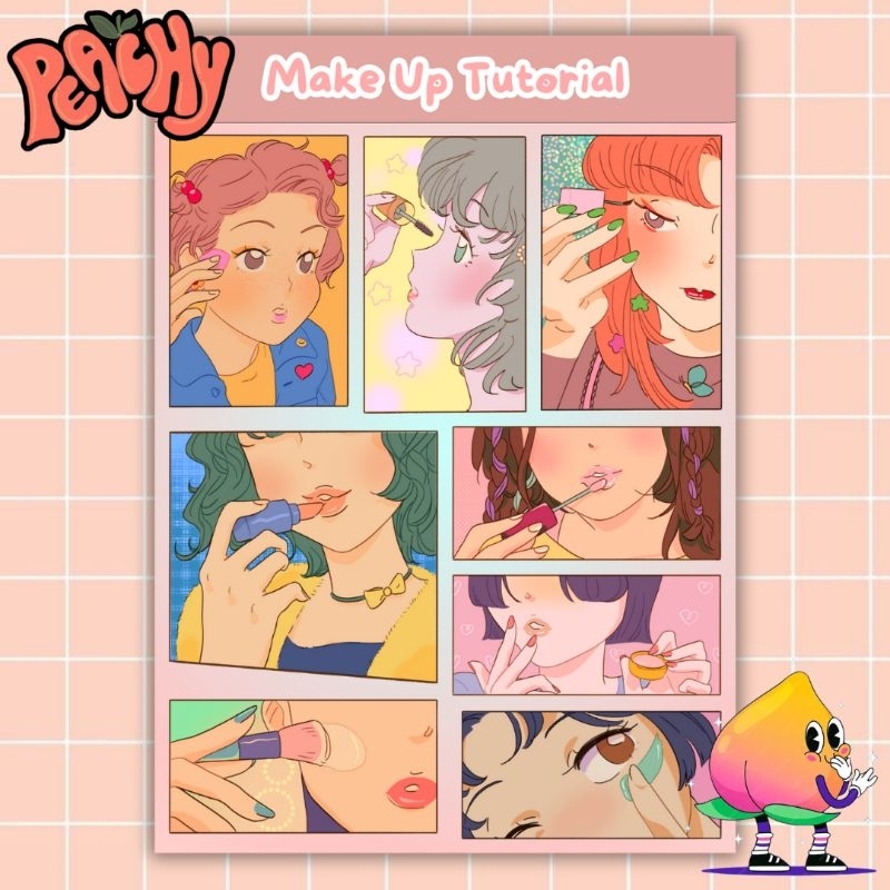 

Peachy SS - Make Up Tutorial Sticker Sheet | sticker Waterproof | sticker vinyl | sticker deco | sticker tumbler | stiker anti air | sticker buku journal | sticker HP laptop | sticker murah | sticker band | sticker helm | sticker pack | sticker aesthetic