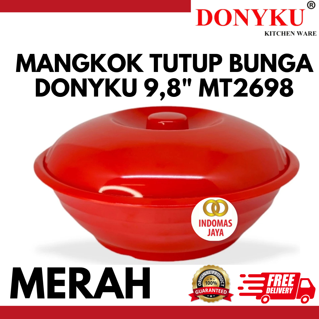 Mangkok Tutup Melamin 9,8 inch - Mangkok Sayur Besar - Mangkok Saji - Mangkok Besar Melamin - MT2698