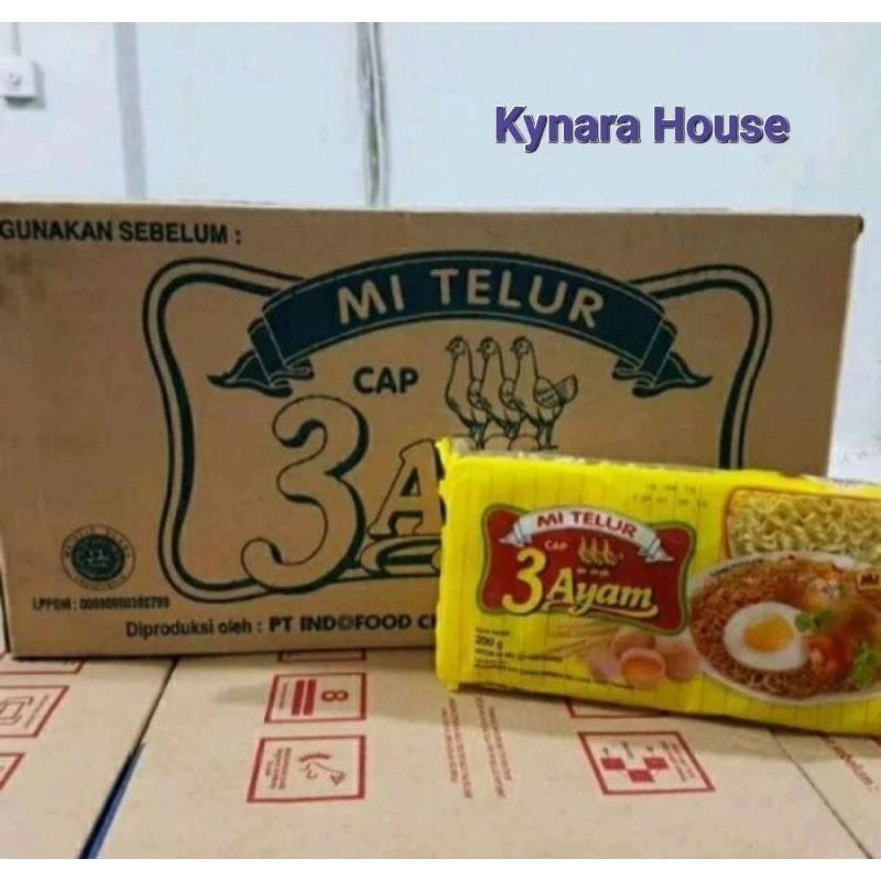 

3 Ayam Mie Telor Super Kuning 20x200gr (Karton)