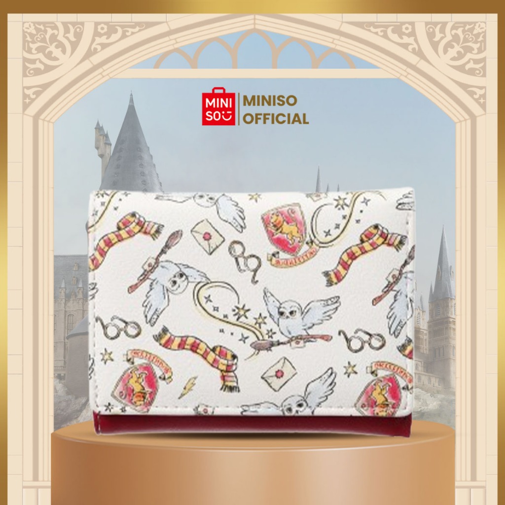 Miniso X Harry Potter Dompet Wanita Women's Trifold Wallet Dompet Lipat Dua Women's Bifold Wallet wi