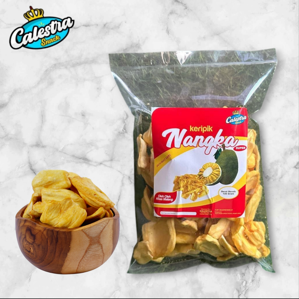 

Keripik Nangka Super Calestra Snack 250GR - Camilan Renyah Manis yang Bikin Nagih