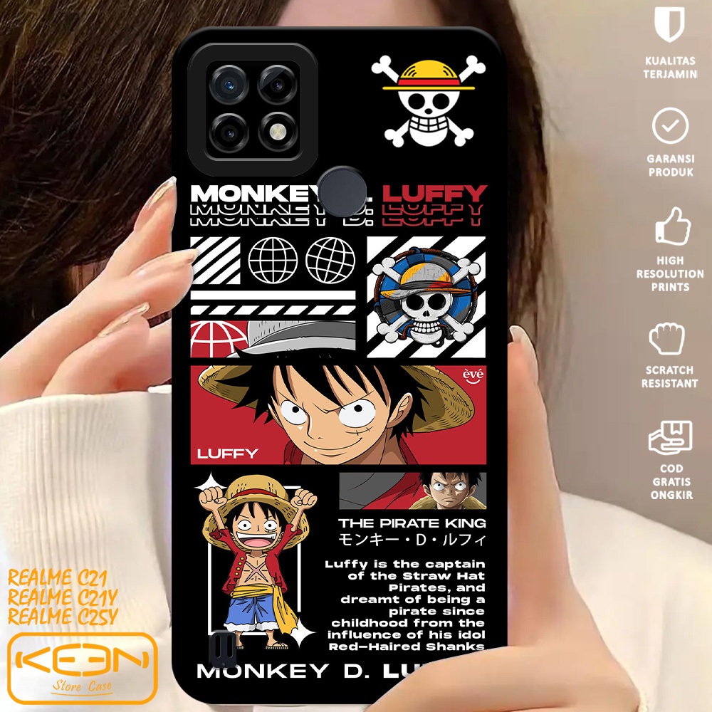Case Realme C21 - Casing Hp Realme C21 Motif One Piece - Case Procamera - Softcase Realme C21 - Soft