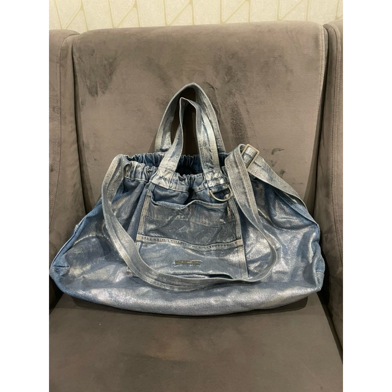 PRELOVED BEYOND THE VINES DENIM XL DUMPLING BAG