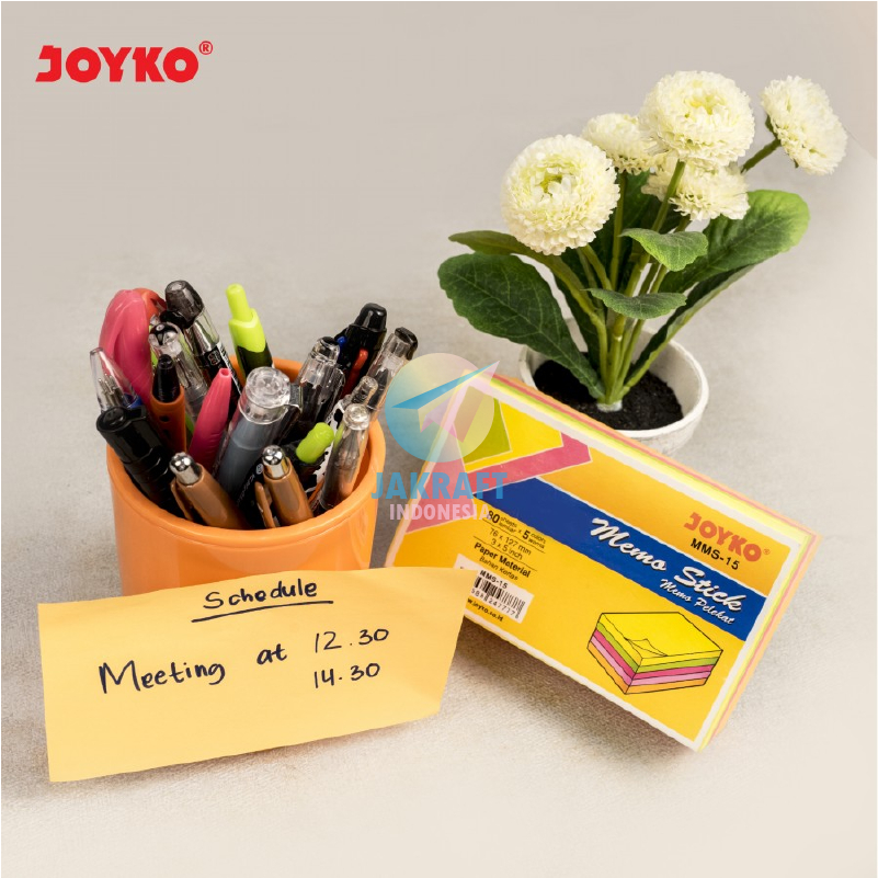 

(400 Lembar) Kertas Memo Stick Tempel 5 Warna Besar Panjang JOYKO MMS-15 Mix Warna Sticky Note (12.7