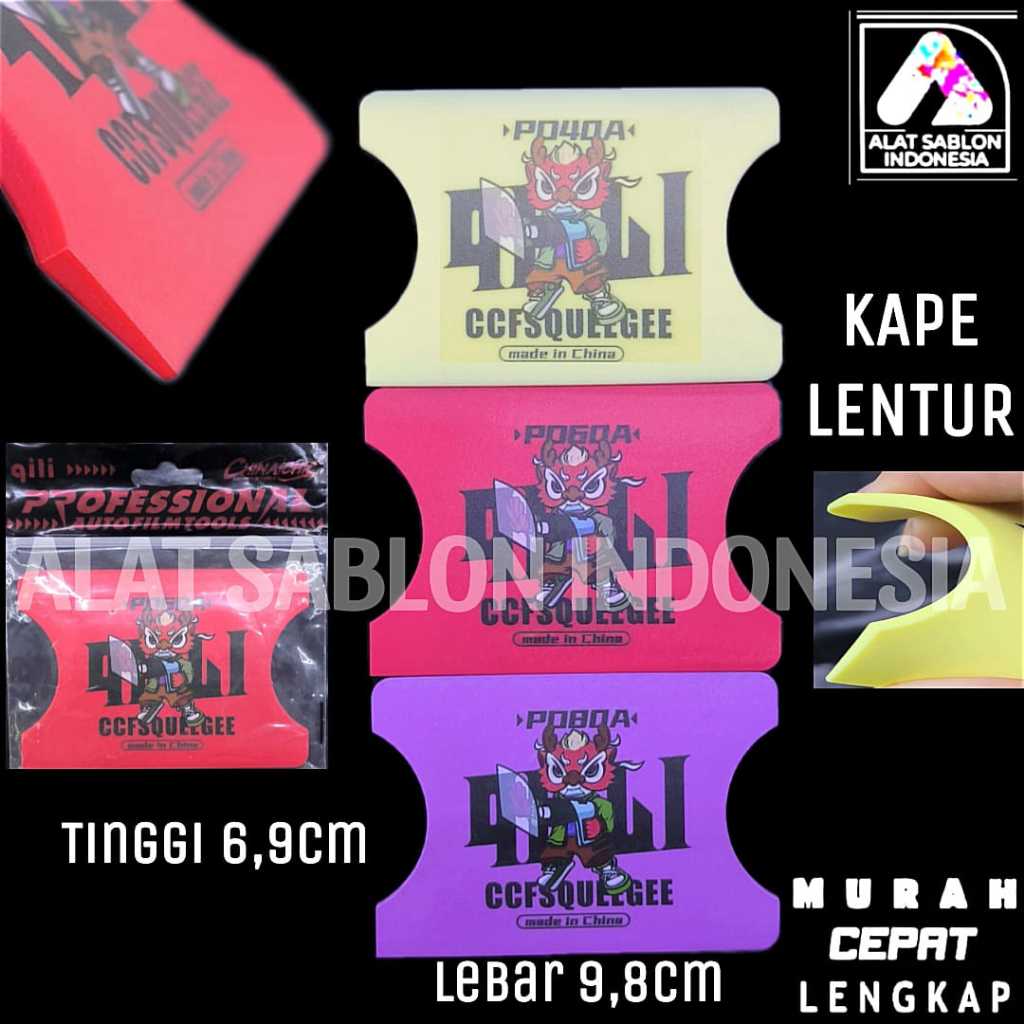 RAKEL KAPE SCRAPPER ALAT PASANG STIKER PREMIUM RAKEL SQUEEGE KACA FILM KELENTURAN 40A 60A 80A