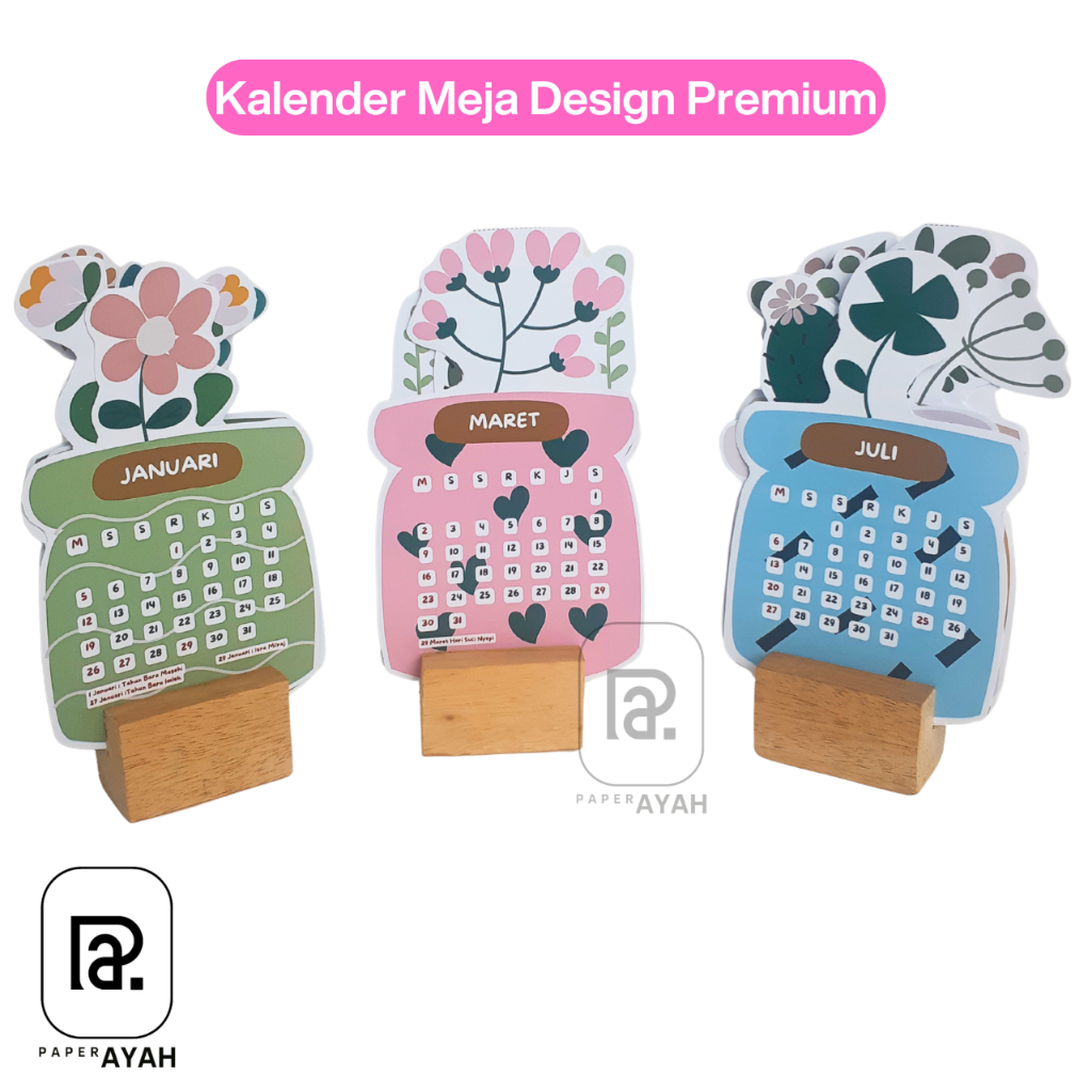 

KALENDER 2025 AESTHETIC BLOOMY FLOWERS / KALENDER MEJA AESTHETIC / CALENDAR BLOOMY FLOWERS / KALENDER DUDUK- PAPER AYAH