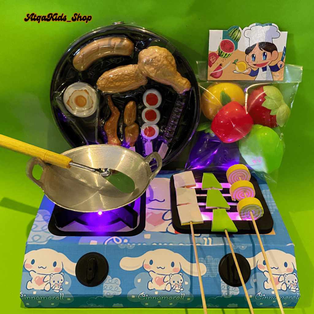 Promo Mainan Anak Best Seller - Edukasi daya ingat ,kompor Mainan LED ,aman _original mainan masak -
