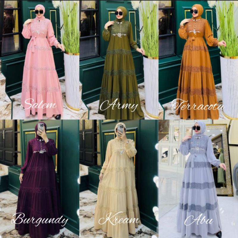 New amelia dress set pashmina by asofa best seller