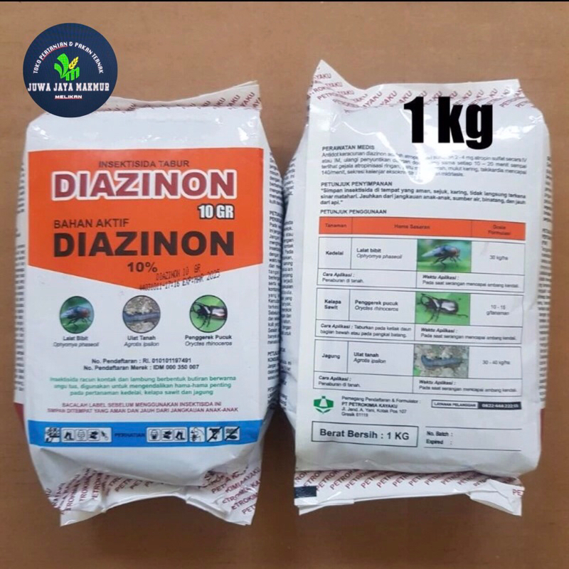 [Insektisida tabur] DIAZINON 10 GR INSEKTISIDA PEMBASMI HAMA ULAT TANAH DAN LALAT/OBAT ULAT TANAH/ O