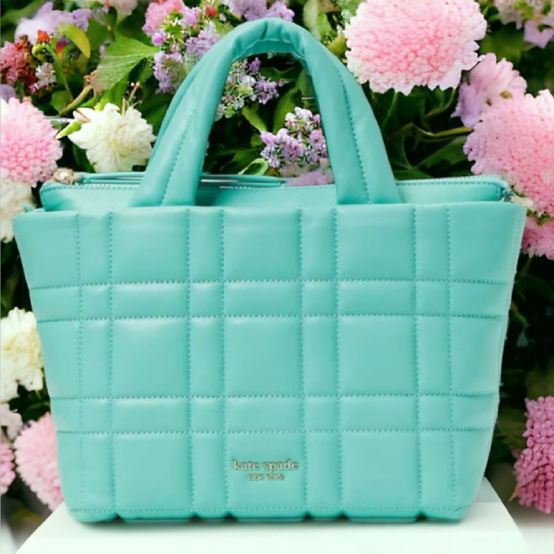 Tas Kate Spade original bright red softwhere quilted summer rai