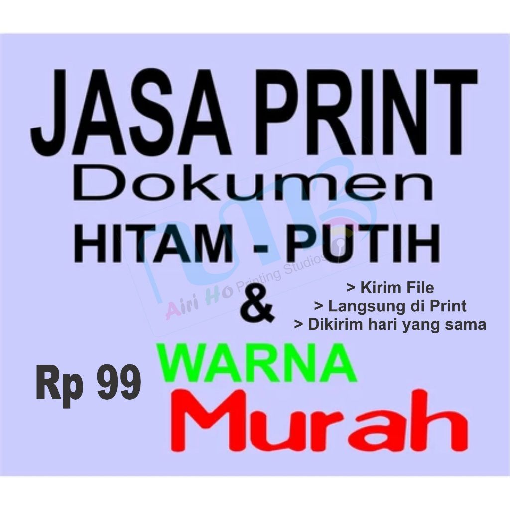 Jasa Print A4 warna  F4 print cetak TerMurah Online hitam putih A5 berwarna fotocopy print buku