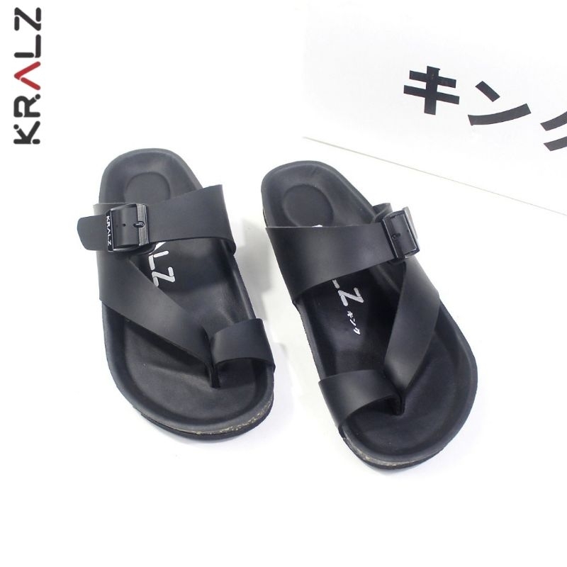 Sandal Pria Original 100% Branded KRALZ Fipper - Black