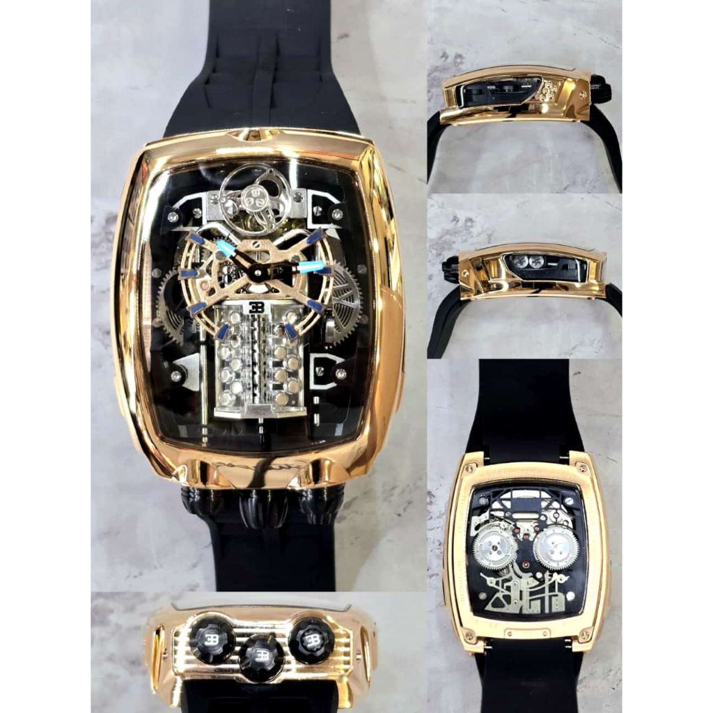 Jam Tangan Jacob & Co Chiron Bugatti Rose Gold Swiss Automatic Clone 1:1