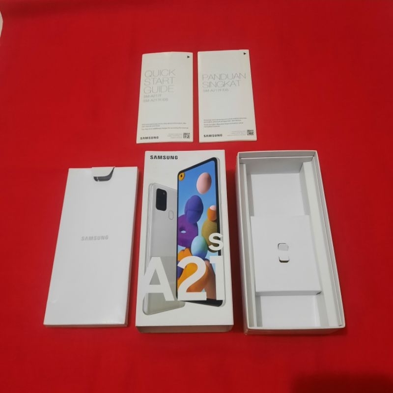 dus box samsung galaxy a21s original 100% copotan sein lengkap manual book