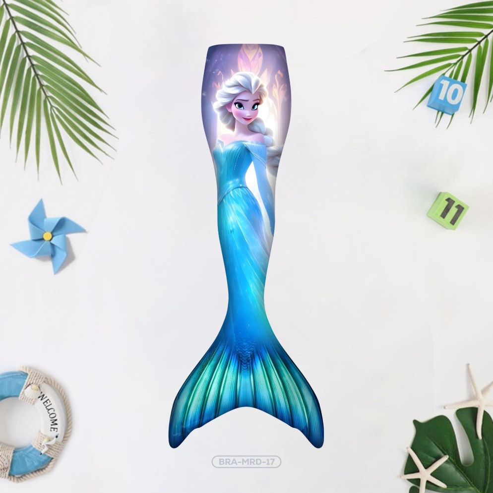 KODE I9B Baju Renang Mermaid Kostum Putri Duyung Anak Perempuan Motif Frozen