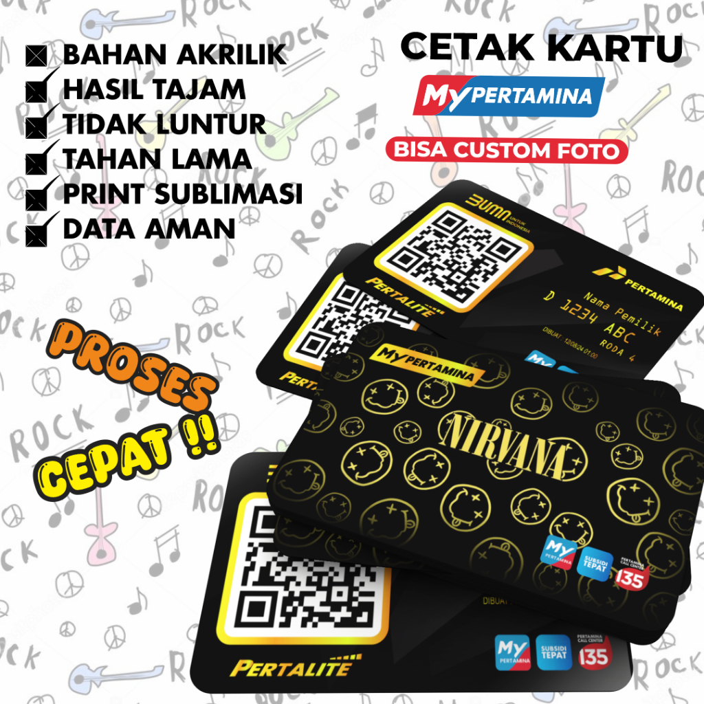 

Cetak My PERTAMINA Kartu My PERTAMINA Tema Musik Band Bahan Tebal Akrilik 2mm bisa Custom Foto dan Nama Sehari Jadi Custom My PERTAMINA Desain Terbaru