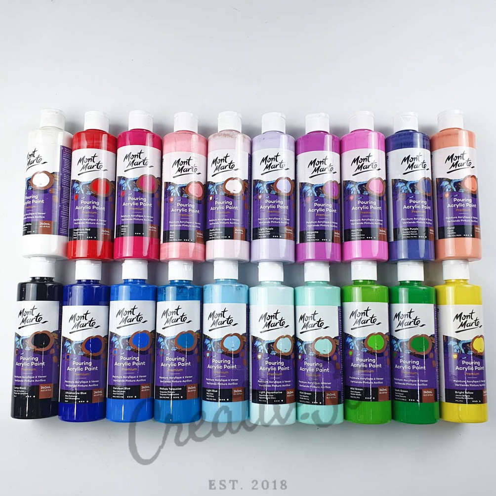 

KODE G68X MONT MARTE Pouring Acrylic Paint 24 Ml Color Cat Akrilik Warna