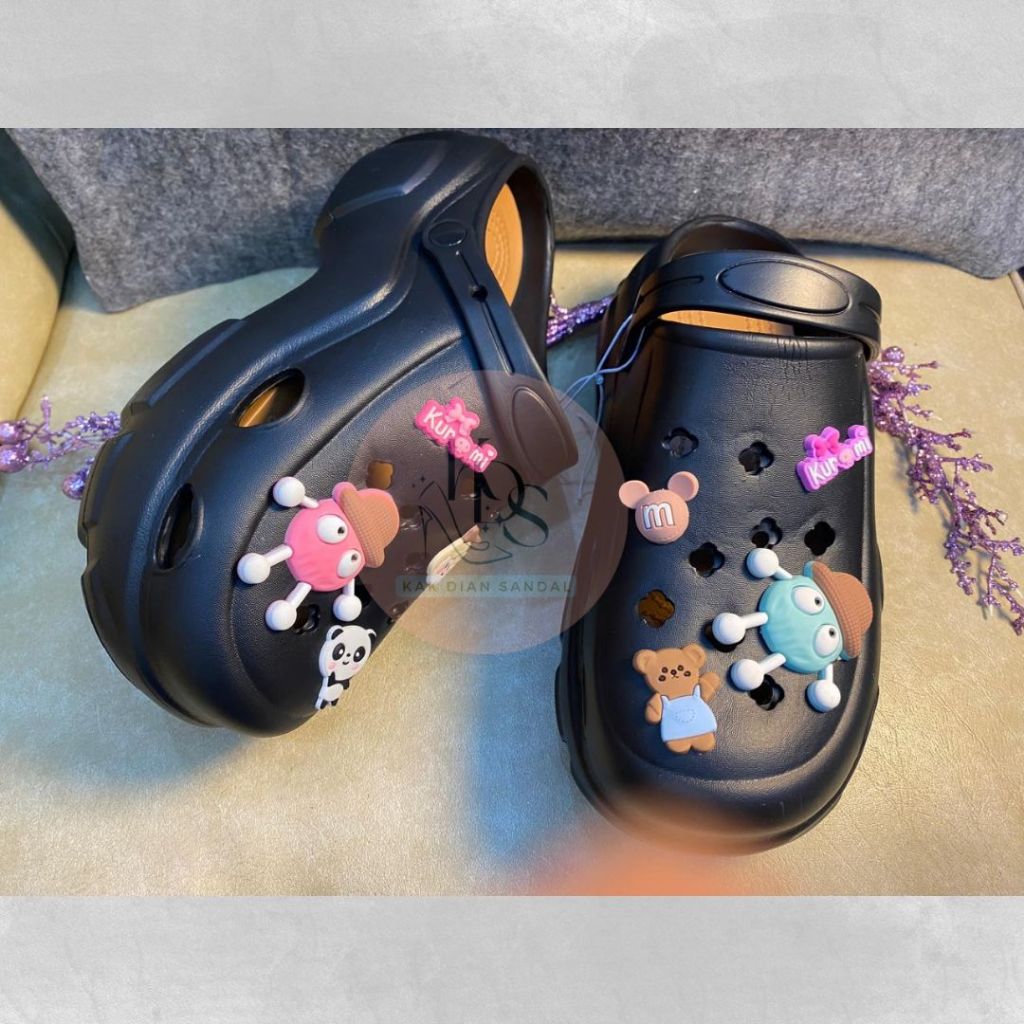 KDS | Nakata 557 Kuromi Sandal Wedges Sendal Baim EVA Rubber Wanita Dewasa Import Bahan Rubber Anti 