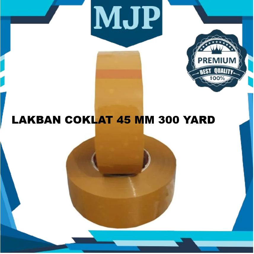 

Lakban Jumbo | Bening-Cokelat GIANT | 2inch 45mm x 300 yard by MJP Mart