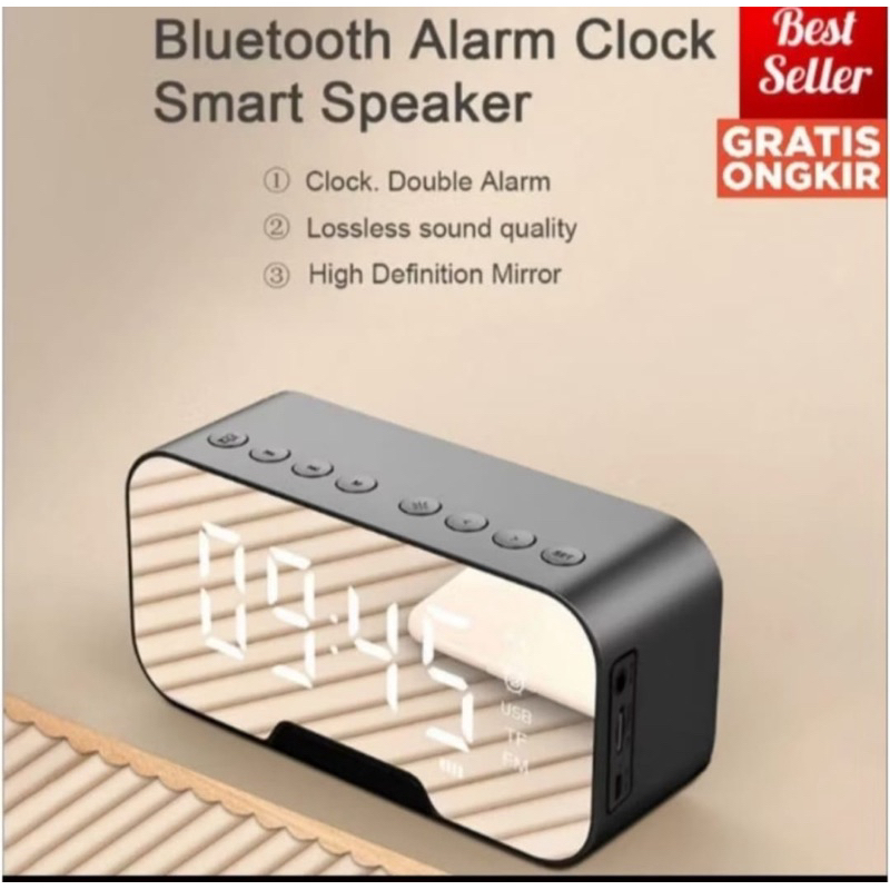 speaker jam bluetooth portable alarm usb charger hokistore