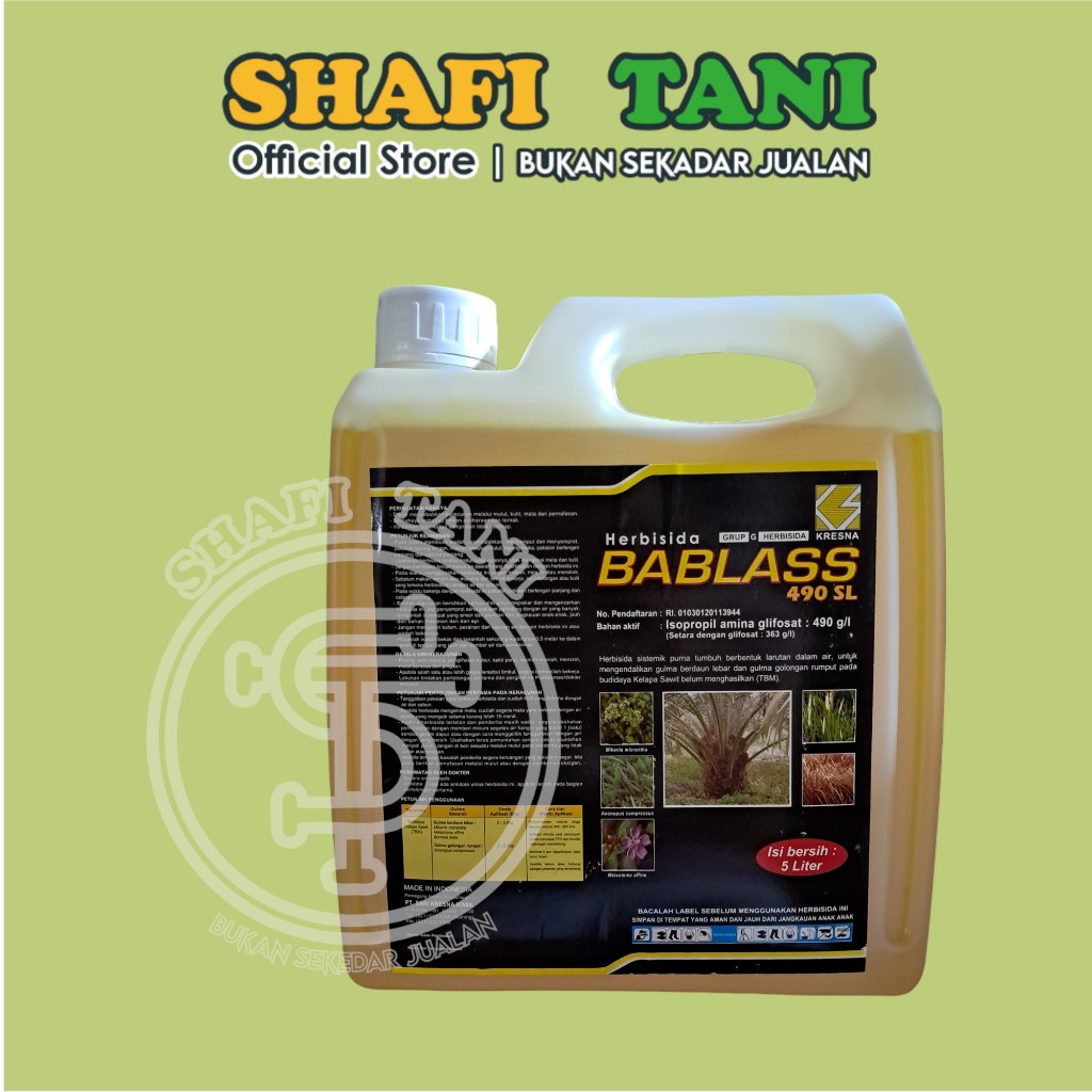 HERBISIDA BABLAS 490L 5 liter - isopropilamina glifosat 490 G/L bahan aktif sama dengan roundup & ge