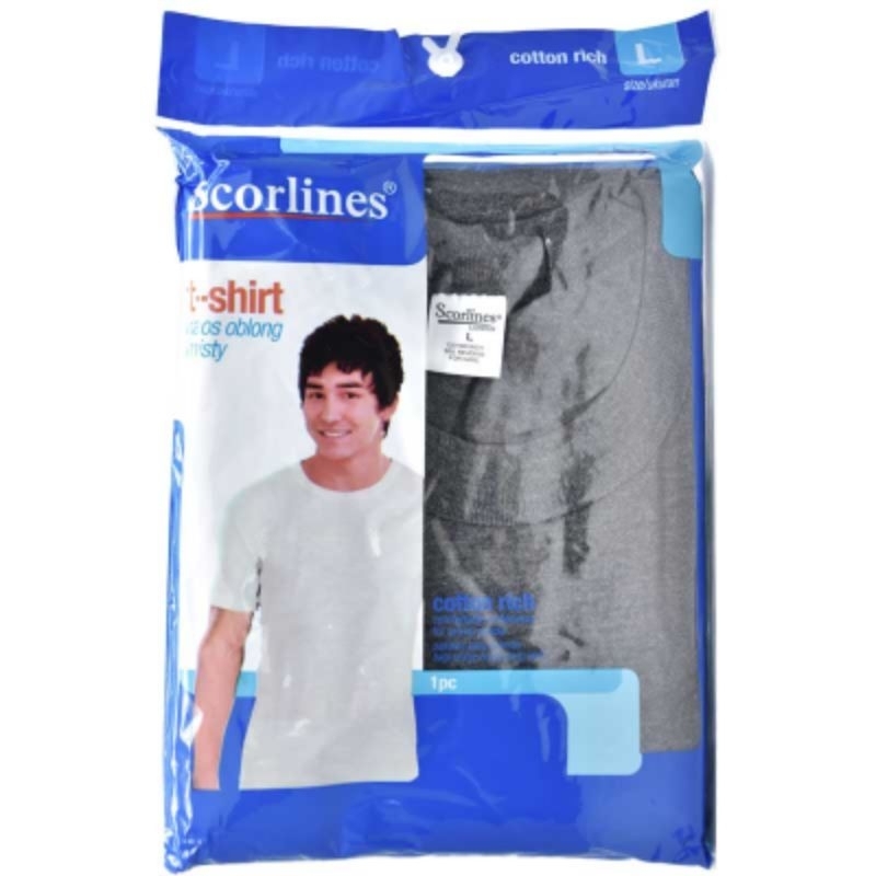 Scorlines T-Shirt Kaos Pria Oblong Misty Ukuran L